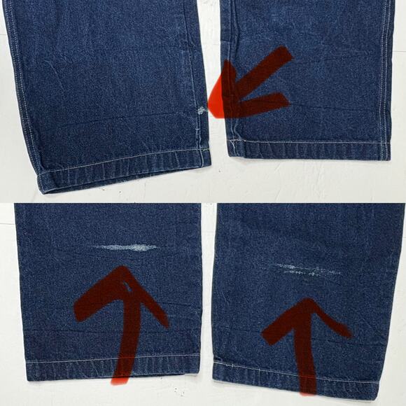 Brooklyn Xpress Vintage Carpenter Blue Jeans 40 Baggy Hip Hop Y2k Hipster - Picture 8 of 9